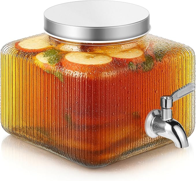 1 Gallon Drink Dispensers for Parties,Beverage Dispenser for Fridge with Leakproof Stainless Steel Spigot, Ideal for Water, Lemonade, Juice, Iced Tea - Image 7