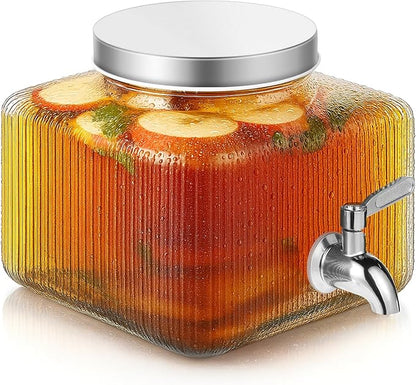 1 Gallon Drink Dispensers for Parties,Beverage Dispenser for Fridge with Leakproof Stainless Steel Spigot, Ideal for Water, Lemonade, Juice, Iced Tea - Image 7