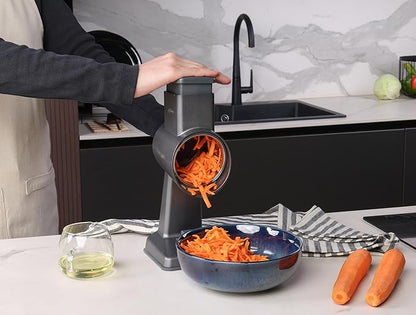 Zyliss Gourmet Drum Grater - Multipurpose Kitchen Grater for Vegetables, Hard Cheeses, Nutes, Fruits & Chocolates - Simplify Healthy Meal Prep - Shredder for Countertop Use - Single