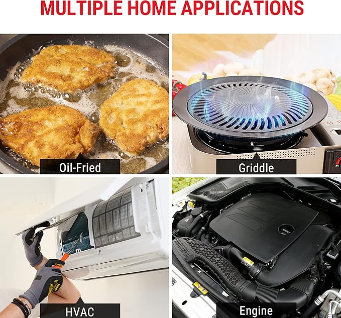 TempPro TP410 Infrared Thermometer Gun Non-Contact Laser Thermometer Gun for Cooking, Temperature Gun with Range -58℉~1022℉ for Pizza Oven Accessories, Griddle, HVAC, Engine(Previously ThermoPro) - Image 7