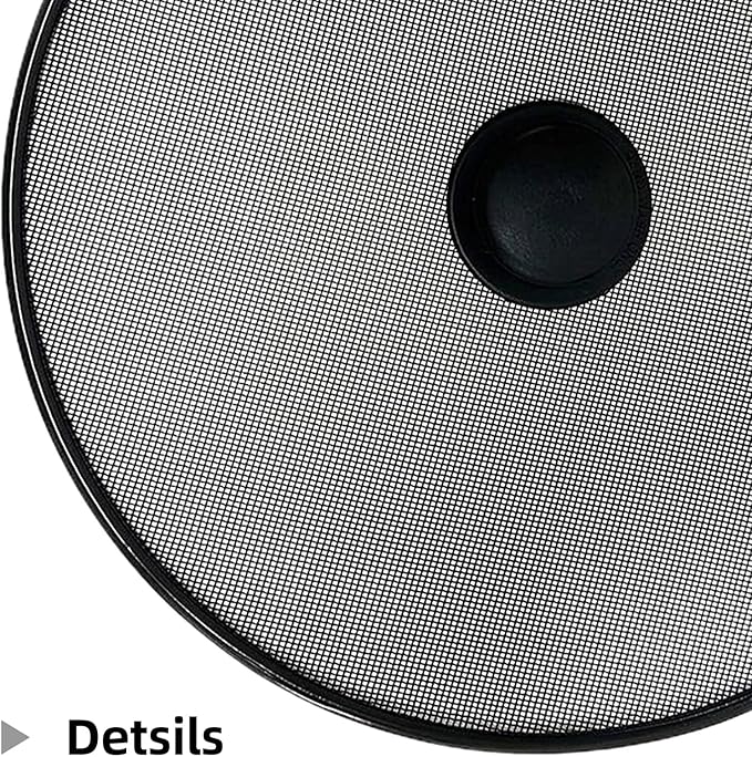 Amosfun Stainless Steel Mesh Splatter Guard Pan Lid Splatter Screen Cover With Knob Handle for Frying Pan Skillet Diameter 13 Inch
