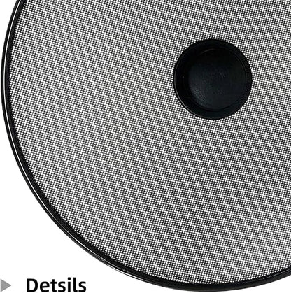 Amosfun Stainless Steel Mesh Splatter Guard Pan Lid Splatter Screen Cover With Knob Handle for Frying Pan Skillet Diameter 13 Inch