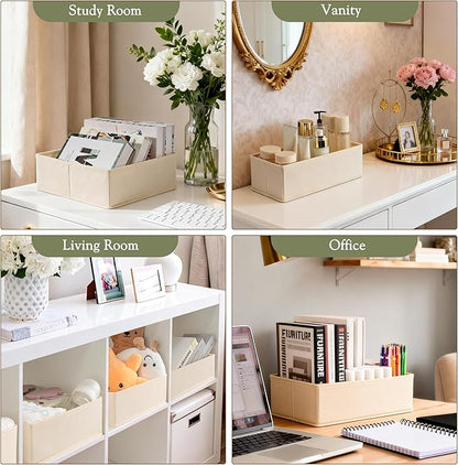 Criusia Drawer Organizer 18-Piece Set, Dresser Organizer for Baby Clothes, Foldable Closet Storage & Drawer Dividers for Underwear, Socks, Nursery (Beige) - Image 7