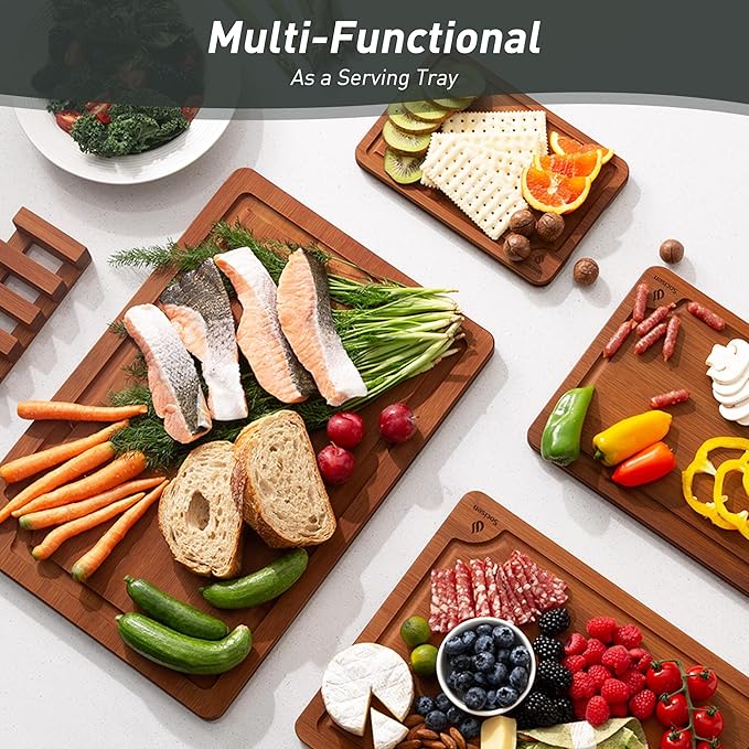 Bamboo Cutting Board Set Non Slip Feet with Holder Over Sink Best Grandpa Grandfather Elder Men Father Day Grandparents Great Papaw Peepaw Pawpaw Granddad Happy Birthday Christmas Unique Cool Gifts - Image 7