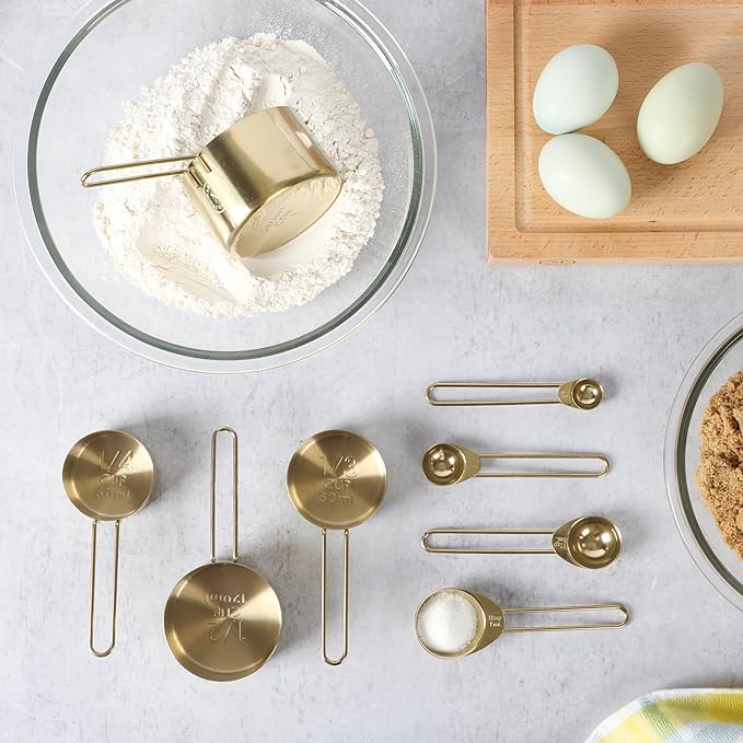 Martha Stewart Richburn 4-Piece Gold Stainless Steel Measuring Spoons Set – Durable and Stylish Kitchen Measuring Tools for Precise Baking and Cooking - Image 2
