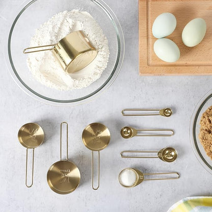 Martha Stewart Richburn 4-Piece Gold Stainless Steel Measuring Spoons Set – Durable and Stylish Kitchen Measuring Tools for Precise Baking and Cooking - Image 2