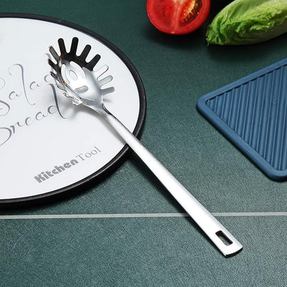 Spaghetti Spoon, Berglander Pasta Server, Stainless Steel Pasta Spoon, Pasta Fork, Noddle Fork, Heat Resistant, Dishwasher Safe, Easy to Clean - Image 3