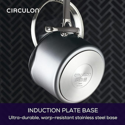 Circulon A1 Series w/ ScratchDefense Nonstick Induction Straining Sauce Pan with Lid, 3-Quart, Saucepan with Pour Spout, Graphite - Image 9