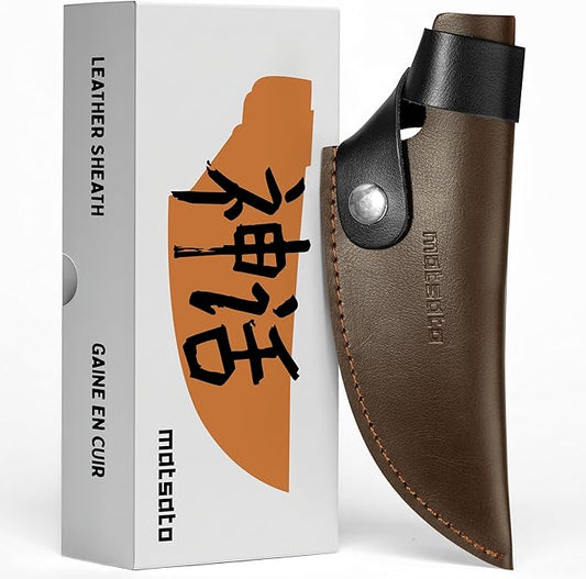 Matsato Kitchen Knife Leather Sheath, Japanese Steel Chef's Knife Holder Perfect for Cutting and Chopping, 6.3 Inch Knives holder by Matsato