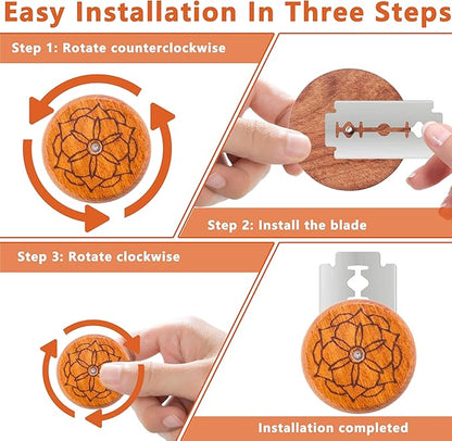 UFO Bread Lame Cutter for Homemade Sourdough,Bread Scorer Tool for Sourdough with 5 Blades and Case,Slashing Tool Bread Cutting Knife for Artisan Bread and Baguette Makers,Mandala - Image 7
