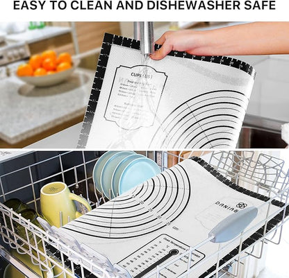 Pastry Mat, 28" x 20" Food Grade Silicone Extra Large Non Stick Baking Sheet Mat with Measurement for Making Cookies,Macarons,Bread and Pastry - Image 6