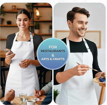 Utopia Kitchen 4 Pack Bib Apron Adjustable with 2 Pockets, Water and Oil Resistant, Cooking Kitchen Chef Apron for Women Men - Image 6