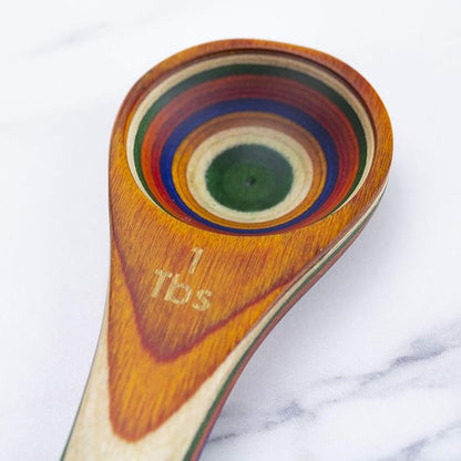 Totally Bamboo Baltique Marrakesh Collection 2 in 1 Wooden Measuring Spoon with Tablespoon and Teaspoon Measurements - Image 3