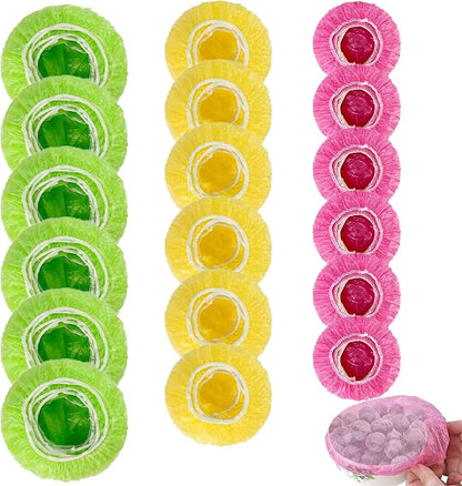 HANSGO 120PCS Reusable Bowl Covers – Elastic Plastic Food Storage Wraps for Kitchen, Baking, Picnics & Family Use, 3 Sizes (Large, Medium, Small) by HansGo