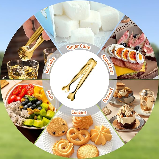 Mini Serving Tongs, Anytrp 18-Packs Stainless Steel Sugar Tongs, 4.3 inch Ice Tongs Kitchen Appetizers Tong for Coffee Bar, Tea Party, Desserts Party, Sugar and Ice Bucket - Image 5