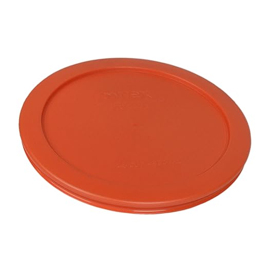 Pyrex 7201-PC 4 Cup Pumpkin Orange Food Storage Replacement Lids (3-Pack) – Made in USA - Image 2