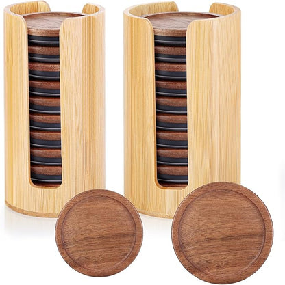 2 Pack Mason Jar Lid Organizer (Wide Mouth & Regular Mouth) Bamboo Ball Jar Wooden Storage Accessories for Home Kitchen Organization & Tumbler Lids, Fit Mason/Canning/Bamboo Lids by AFOROEOA