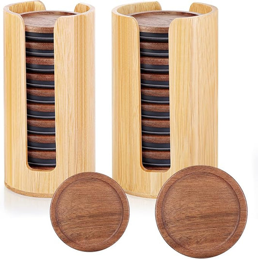 2 Pack Mason Jar Lid Organizer (Wide Mouth & Regular Mouth) Bamboo Ball Jar Wooden Storage Accessories for Home Kitchen Organization & Tumbler Lids, Fit Mason/Canning/Bamboo Lids by AFOROEOA