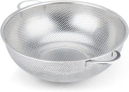 Gulex Colander Stainless Steel 5-Quart, Metal Strainers with Base, Strainer for Kitchen Food, Dishwasher Safe by Gulex