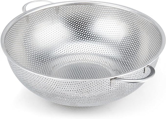 Gulex Colander Stainless Steel 5-Quart, Metal Strainers with Base, Strainer for Kitchen Food, Dishwasher Safe by Gulex