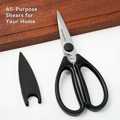 Kitchen Scissors for Food, HUNTER.DUAL Heavy Duty Come Apart Poultry Shears for Cooking, All Purpose for Cutting Chicken, Meat, Fish & Vegetables (Black, 8.26 Inch) - Image 7