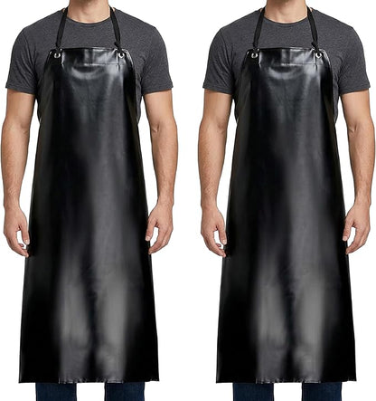 Xpose Safety Heavy Duty Vinyl Waterproof Aprons, White - For Home, Industrial and Commercial Use - Chemical Resistant