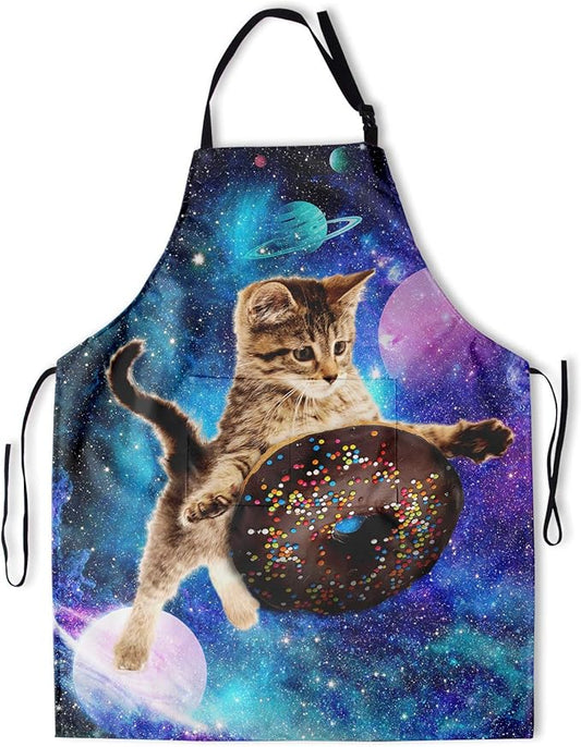 Funny Apron Polyester Grooming Aprons with Pocket for Cooking Kitchen Grilling Adults