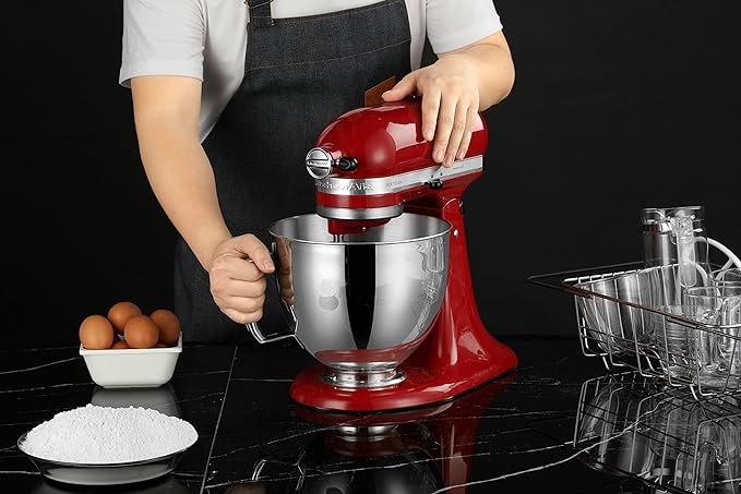 5 QT Stainless Steel Mixer Bowl Compatible With KITCHENAID TILT-HEAD STAND MIXERS 4.5-Quart (4.3 L) And 5-Quart (4.7 L) (Stainless Steel Polished) - Image 3