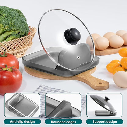 Li&Zhao Spoon Rest for Stove Top - Kitchen Counter Utensil Rest, Pot Lid Holder, Cooking Spoon Holder