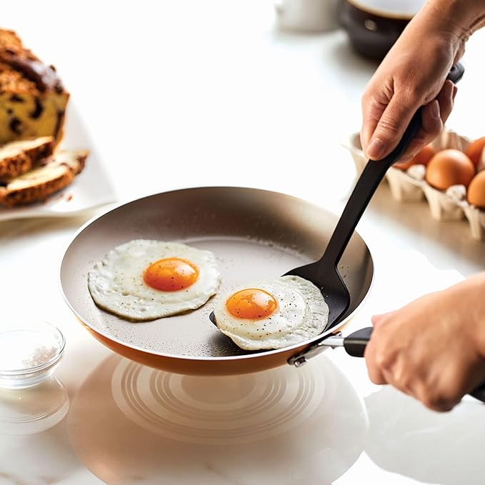 Farberware Cookstart DiamondMax Nonstick Cookware/Pots and Pans Set, Dishwasher Safe, Includes Baking Pan and Cooking Tools, 15 Piece - Copper - Image 12