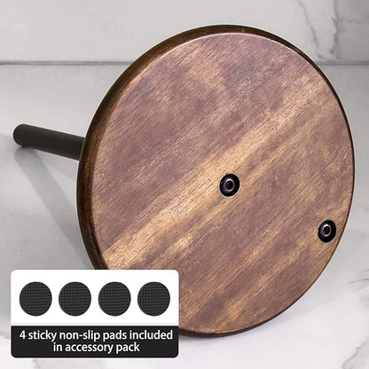 Paper Towel Holder Countertop with Real Wood Round Base, Farmhouse Paper Towel Holder Stand for Kitchen Dining Table Home Decor - Image 6