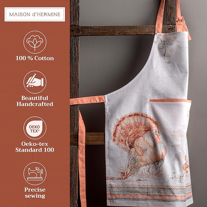 Maison d' Hermine 100% Cotton Apron for women with Pocket Kitchen Chef Apron for Men Cooking Mothers Day Gifts - Image 2