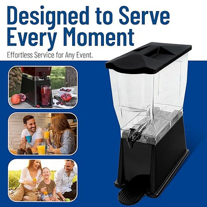 Carlisle FoodService Products Trimline Rectangular Beverage Dispenser Drink Dispenser with Spigot for Catering, Buffets, Restaurants, Polycarbonate (Pc), 3.5 Gallons, Black - Image 6