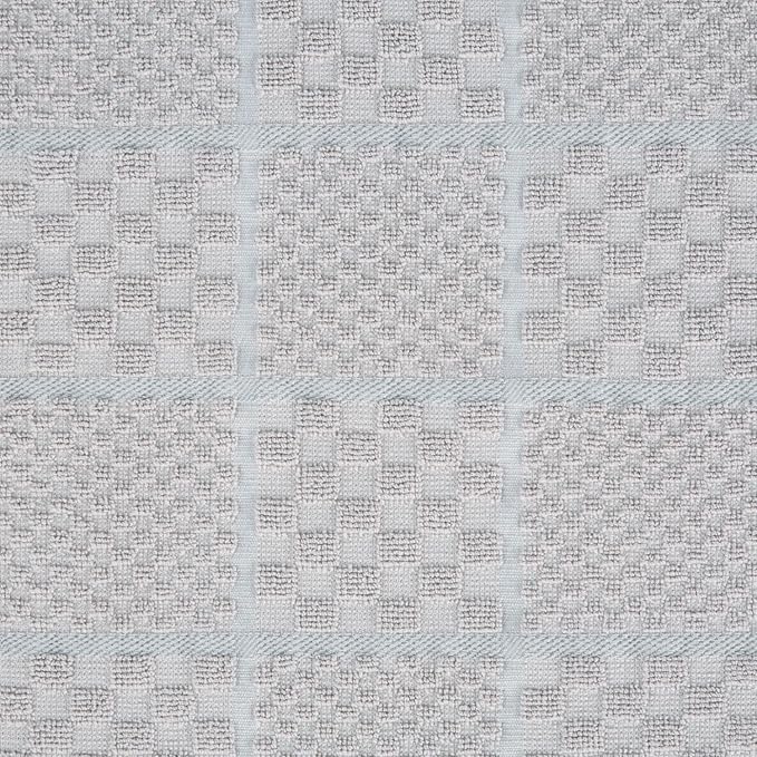 KITCHENAID Quilted Cotton Terry Cloth Oven Mitt, Pot Holder, Kitchen Towel 4-Pack Set, Heat Resistant, Silicone Grip, 16"x26", 7"x13" & 7"x10", Matte Grey - Image 3