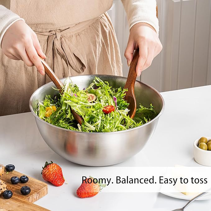304 Stainless Steel Kitchen Colander Set, 3.5QT Colander with Handle and Bowl, 40 Mesh Fine Strainer, Fast Draining for Rice, Pasta, Fruits & Vegetables, Dishwasher Safe