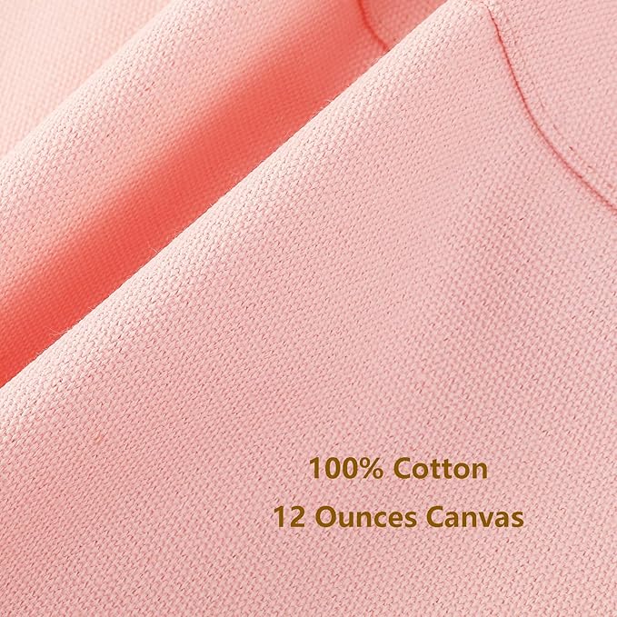 AFUN Chef Aprons for Women Men with Oversized Pockets, 12-Ounce Cotton Canvas Cross Back Water Repellent Apron (Light Pink) - Image 5
