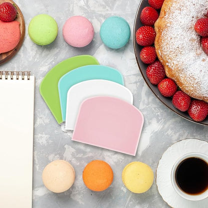 20 Pcs Plastic Dough Scraper, Sourdough Bread Baking Supplies, Multipurpose Flexible Dough Cutter Bowl Scraper Tool, Baking Bench Scraper Kitchen Tools for Cake Bread Pizza Pastry Icing Fondant - Image 4