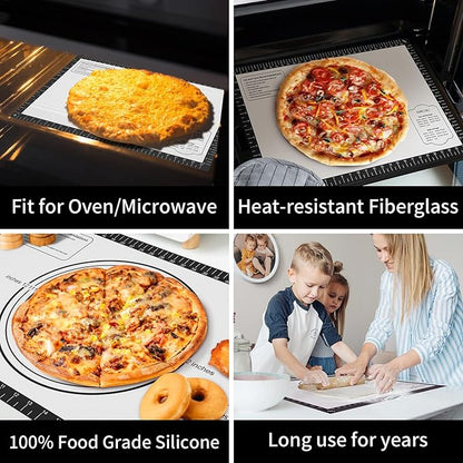 Silicone Macaron Baking Mat, Non Stick Pastry Mat for Rolling Dough,Silicone Mat for Baking Pizza, Cookie, Bread, Fondant, Macarons, Reusable and Large Silicone Mat - Image 6