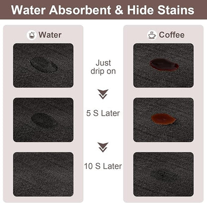 CooRug Absorbent Coffee Mat, Fashion Dish Drying Mat for Kitchen Counter Coffee Bar Accessories Espresso Machine Dish Rack 12" x 20" Black - Image 2