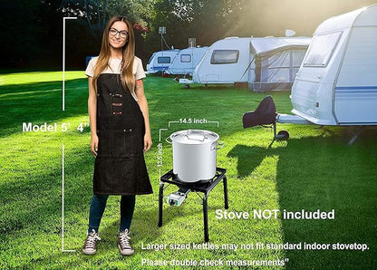 Concord 30 Quart Stainless Steel Stock Pot Cookware - Image 6