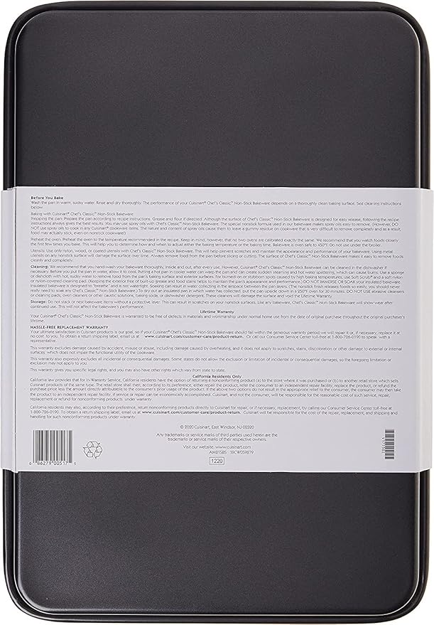 Cuisinart AMB-15BS 15-Inch Chef's Classic Nonstick Bakeware Baking Sheet, Silver - Image 7