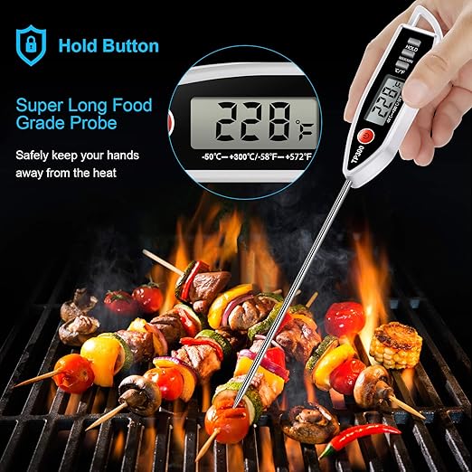Meat Food Thermometer, Digital Candy Cooking Thermometer, Kitchen Cooking Thermometer Instant Read for BBQ Grill, Oil, Milk, Bath Water, Deep Fry, Candle Temperature - Image 3