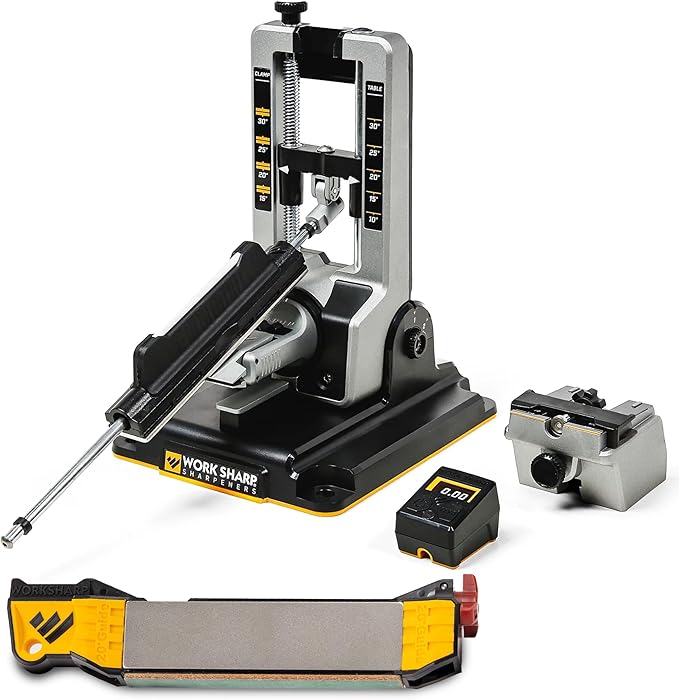 Work Sharp Professional Precision Adjust Elite Set Knife Sharpener value combo bundle with the Guided Field Knife Sharpener by WorkSharp