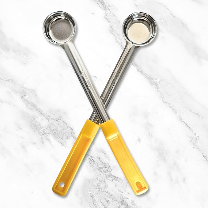 1 Ounce Solid Stainless Steel Portion Control Ladle Spoon for Measuring and Serving; Commercial Grade Serving Scoops [Pack of 2] - Image 6