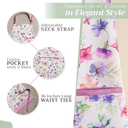 Maison d' Hermine 100% Cotton Apron for women with Pocket Kitchen Chef Apron for Men Cooking Mothers Day Gifts - Image 6