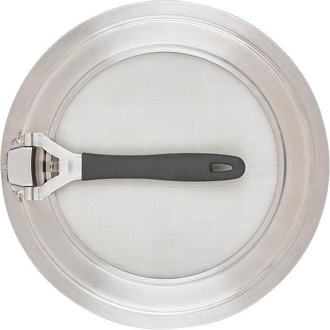 Circulon Tools and Gadgets Universal Splatter Guard Mesh Grease Cover for Pots and Pans Protects Stove, Countertop, and Kitchen from Oil when Frying, 13 Inch Splatter Guard - Stainless Steel - Image 7