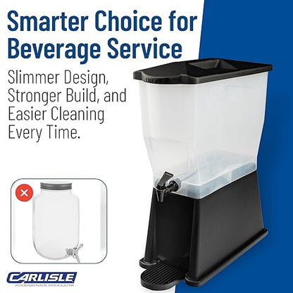 Carlisle FoodService Products Trimline Rectangular Beverage Dispenser with Stand – 3.5 Gallon Catering Drink Dispenser with Spigot, Polypropylene (PP), Black, Perfect for Parties, Events, Buffets - Image 7