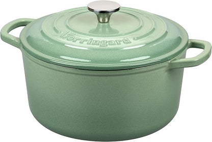 VORRINGARD Enameled Cast Iron Dutch Oven Pot with Lid, for Sourdough Bread Baking, Round Dutch Ovens, 4.5 Quart, Sage Green - Image 6