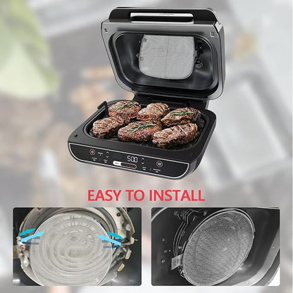 2-Pack Splatter Shield for Ninja AG300 AG301 AG301C AG300C Foodi Air Fryer Accessories, Splash Guard for Ninja 5 in 1 Smart Xl Indoor Grill Mesh Screen, Stainless Steel Splatter Screen