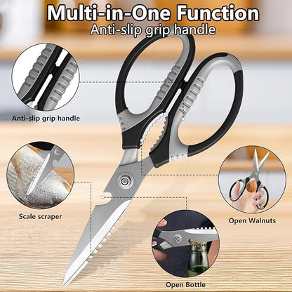 Can Opener Set With 1 Bottle Opener 2 Vegetable Peeler 1 Heavy Duty Kitchen Scissors,Jar Openers For Seniors